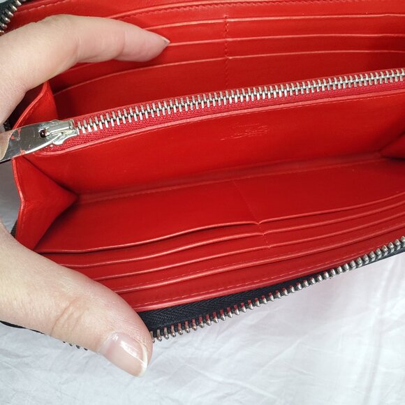 Christian Louboutin Panettone logo studs Zip Around Long Wallet - Picture 9 of 13
